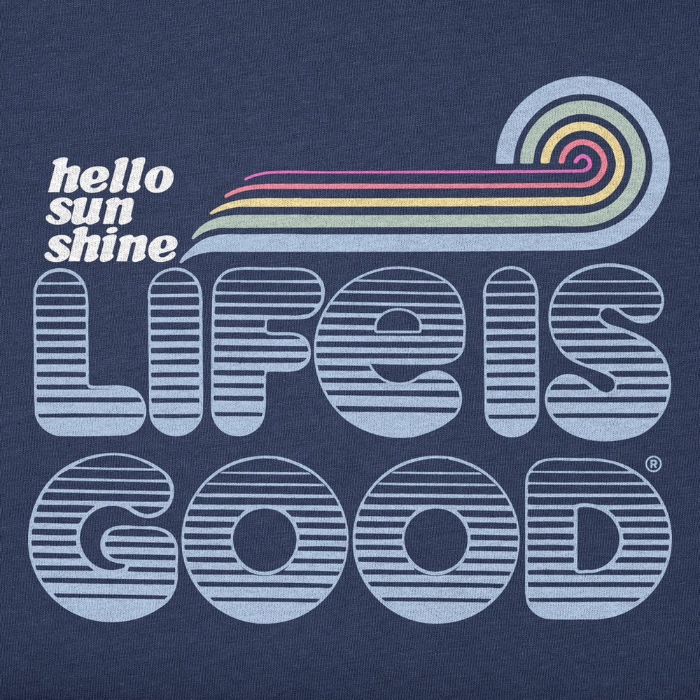 Life is Good Groovy‎ Hello Sunshine Short Sleeve Crusher T Shirt